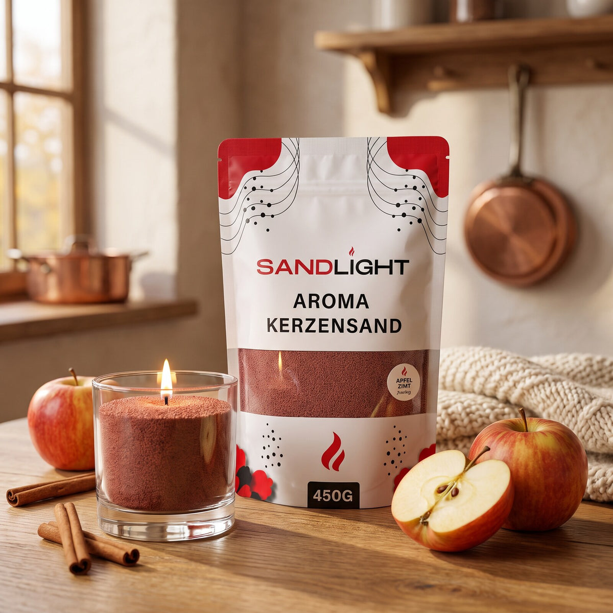 Sandlight Aroma Kerzensand Apfel Zimt 450 g