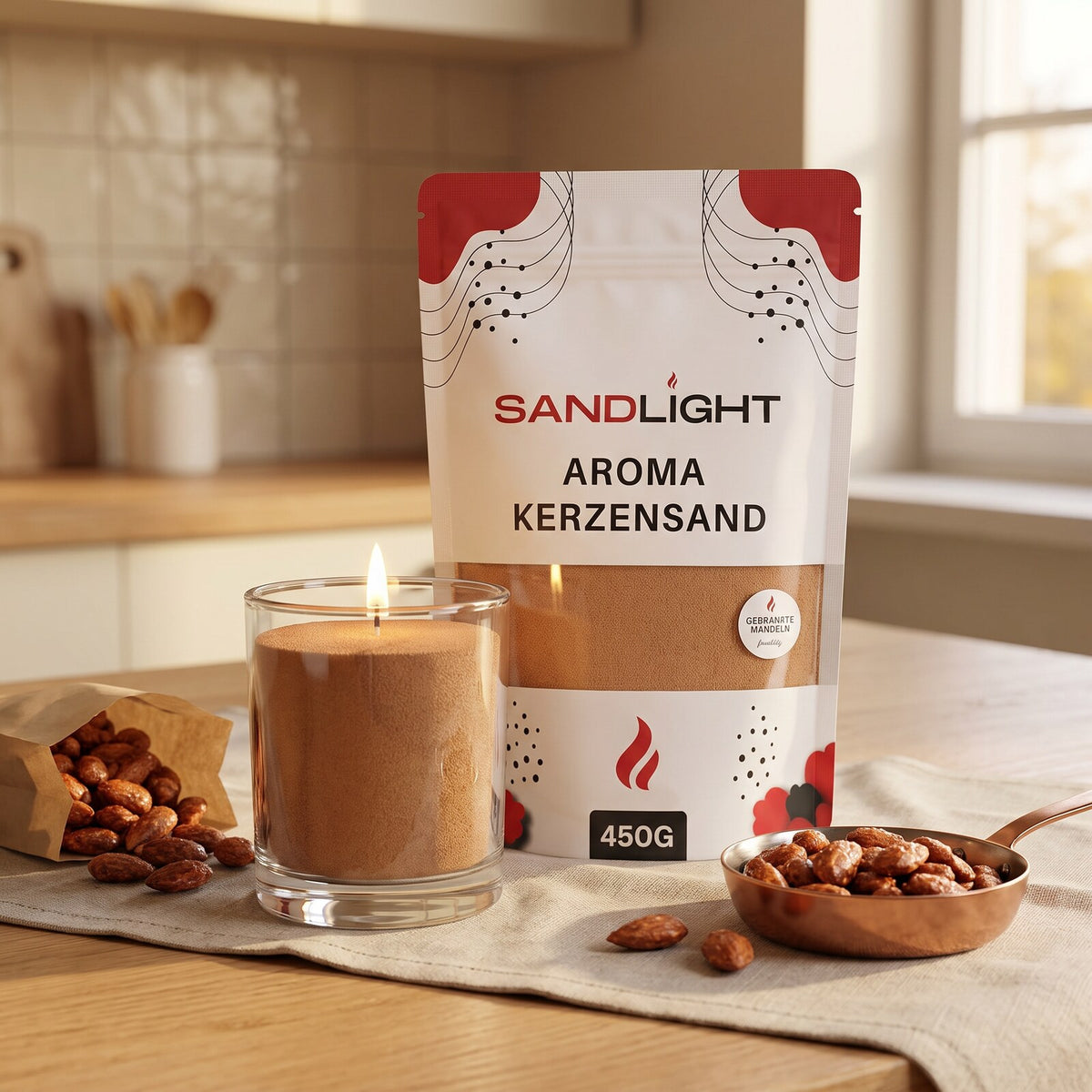 Sandlight Aroma Kerzensand Gebrannte Mandeln 450 g