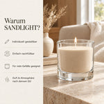 Warum Sandlight: individuell gestaltbar, nachfuellbar, fuer viele Gefaesse geeignet