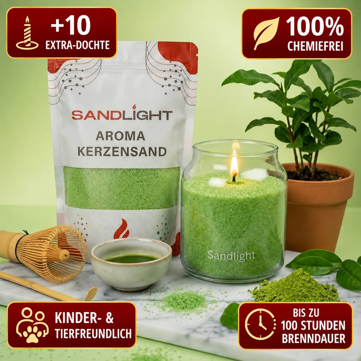 Aroma Kerzensand Matcha 450g