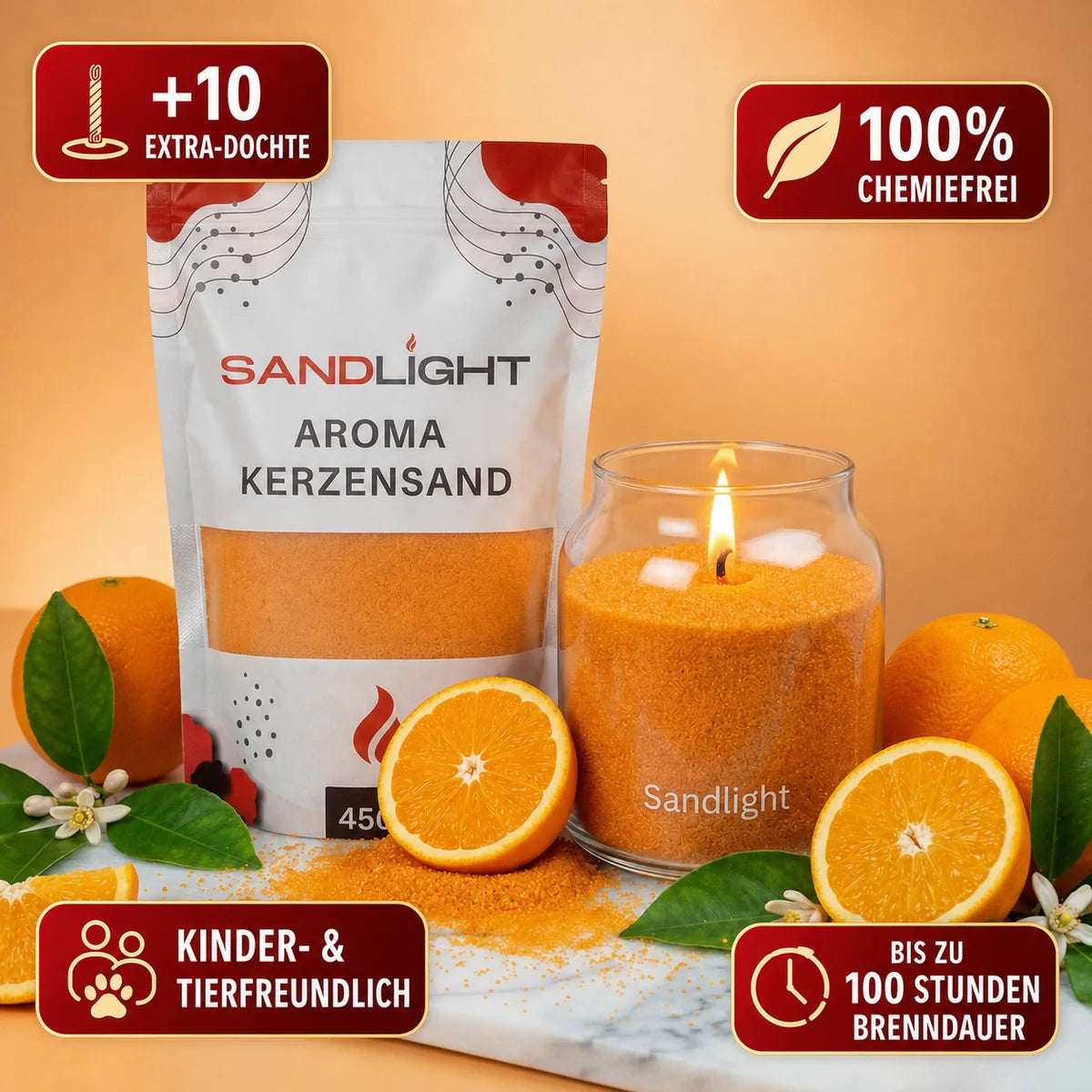 Aroma Kerzensand Orange 450g