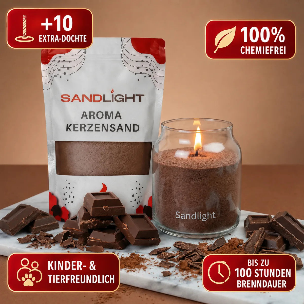 Aroma Kerzensand Schokolade 450g